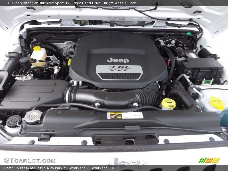  2013 Wrangler Unlimited Sport 4x4 Right Hand Drive Engine - 3.6 Liter DOHC 24-Valve VVT Pentastar V6