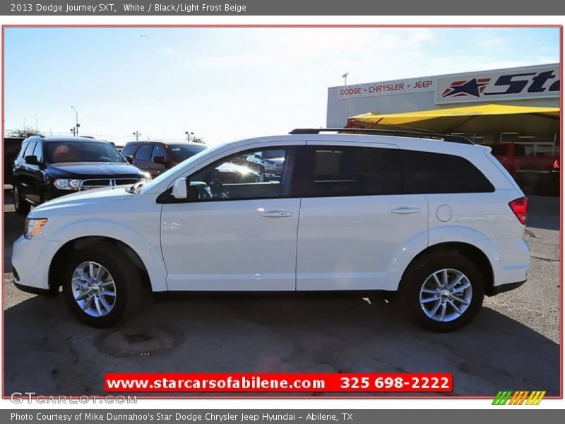White / Black/Light Frost Beige 2013 Dodge Journey SXT