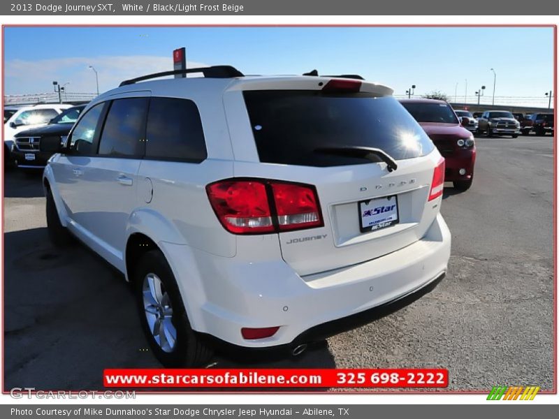 White / Black/Light Frost Beige 2013 Dodge Journey SXT