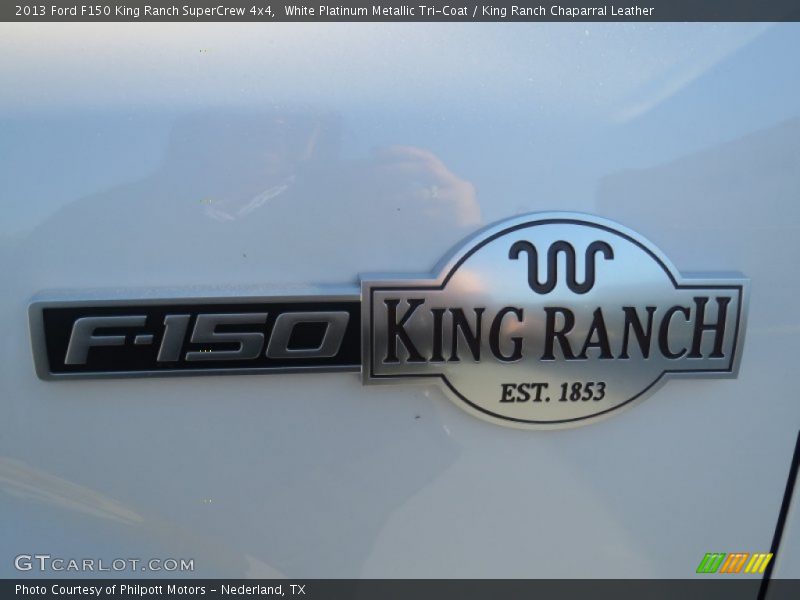 White Platinum Metallic Tri-Coat / King Ranch Chaparral Leather 2013 Ford F150 King Ranch SuperCrew 4x4