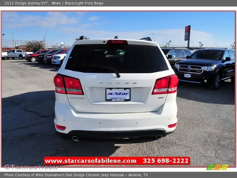 White / Black/Light Frost Beige 2013 Dodge Journey SXT