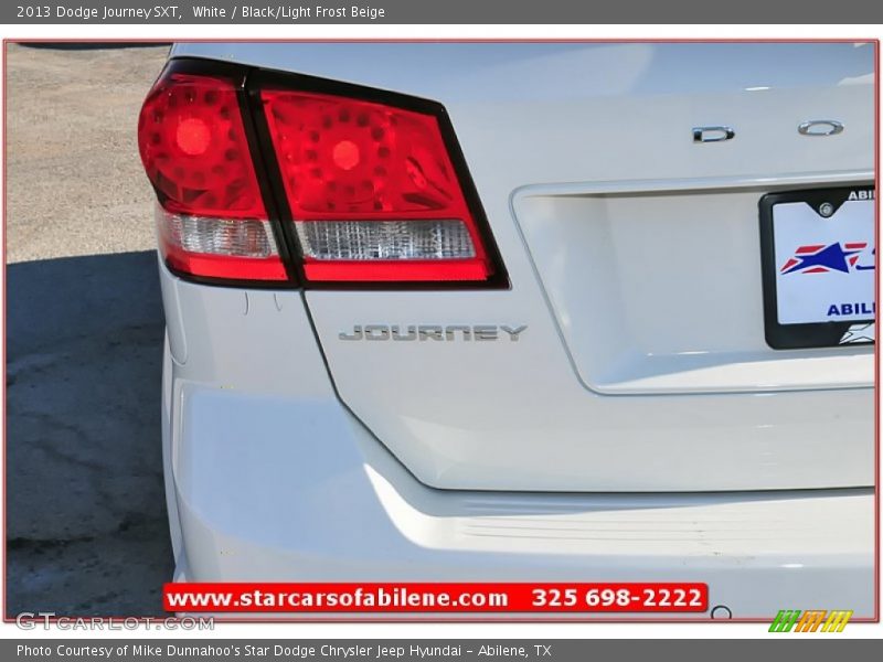 White / Black/Light Frost Beige 2013 Dodge Journey SXT