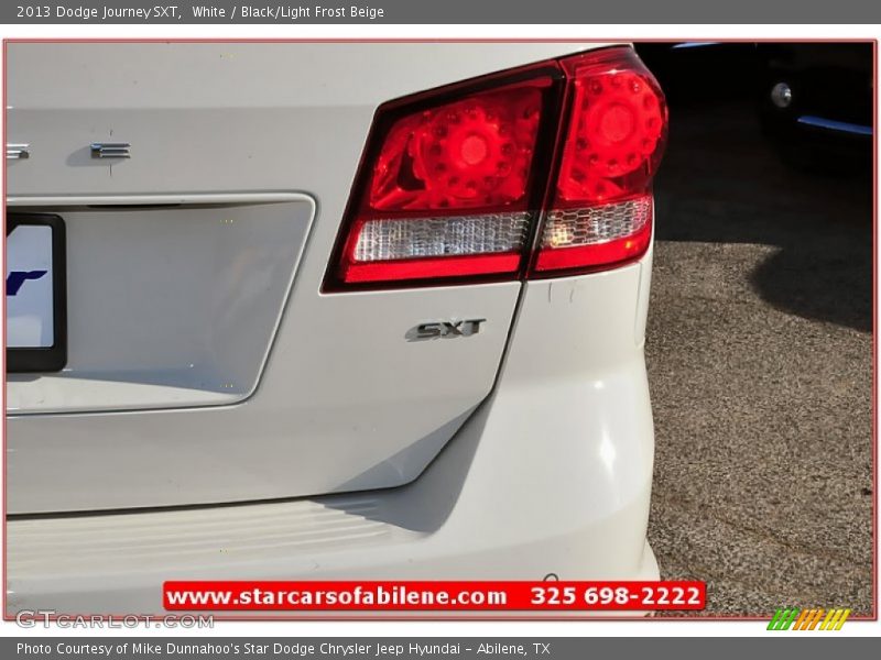 White / Black/Light Frost Beige 2013 Dodge Journey SXT