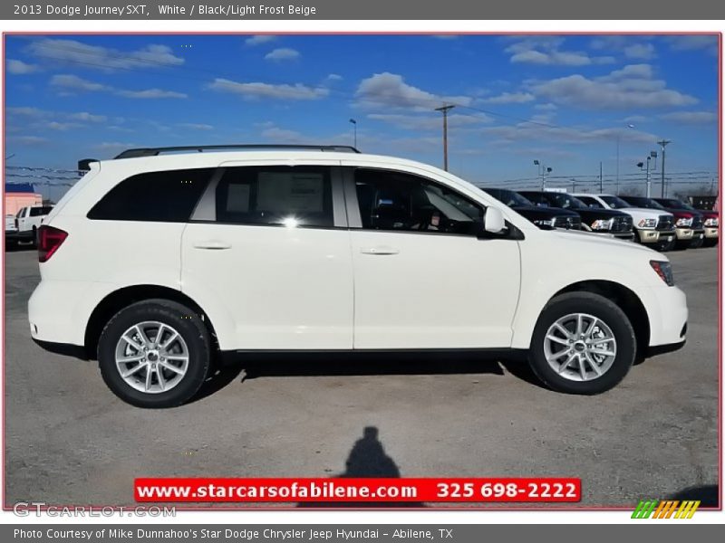 White / Black/Light Frost Beige 2013 Dodge Journey SXT