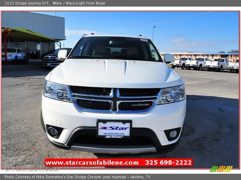 White / Black/Light Frost Beige 2013 Dodge Journey SXT