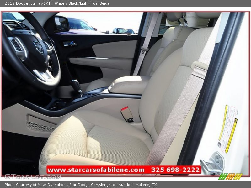 White / Black/Light Frost Beige 2013 Dodge Journey SXT