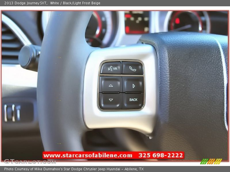 White / Black/Light Frost Beige 2013 Dodge Journey SXT