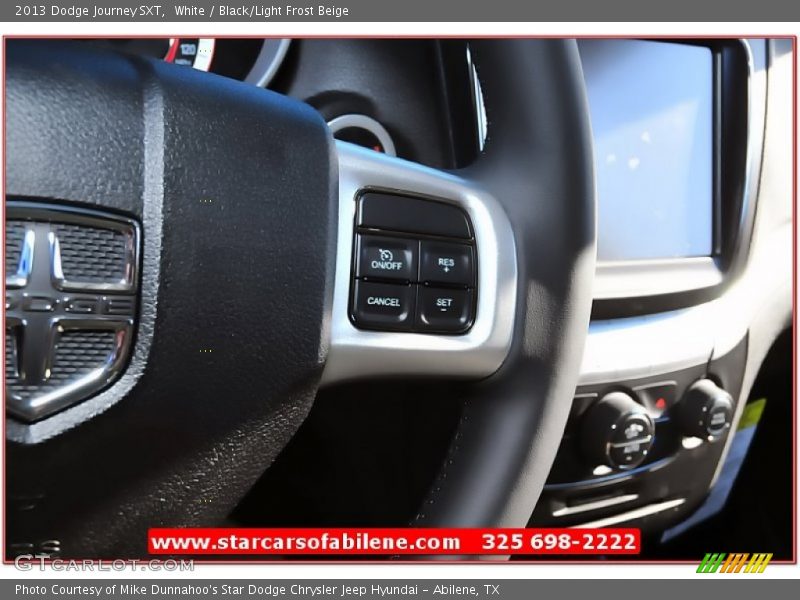 White / Black/Light Frost Beige 2013 Dodge Journey SXT