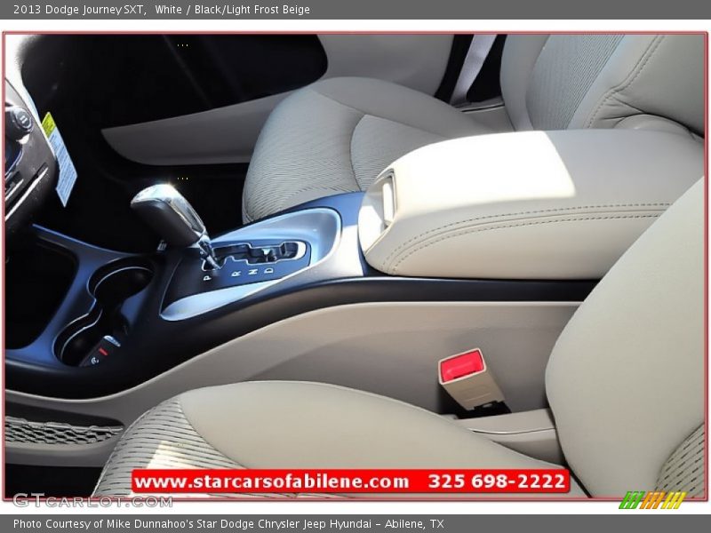 White / Black/Light Frost Beige 2013 Dodge Journey SXT
