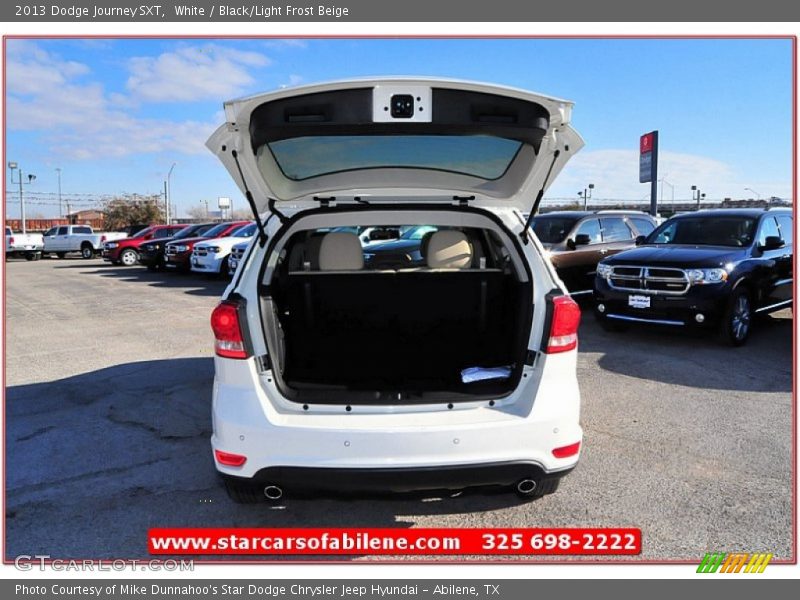 White / Black/Light Frost Beige 2013 Dodge Journey SXT