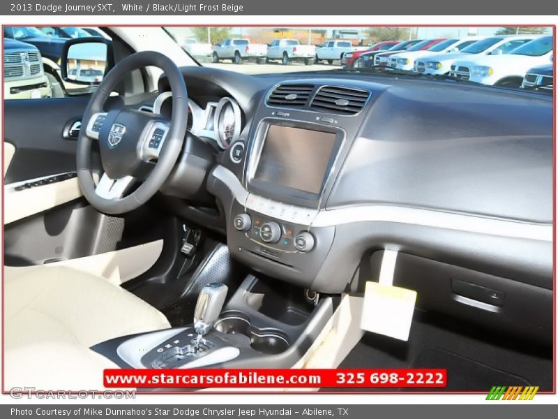 White / Black/Light Frost Beige 2013 Dodge Journey SXT