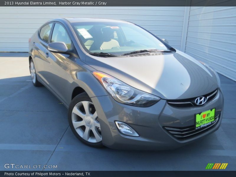 Harbor Gray Metallic / Gray 2013 Hyundai Elantra Limited