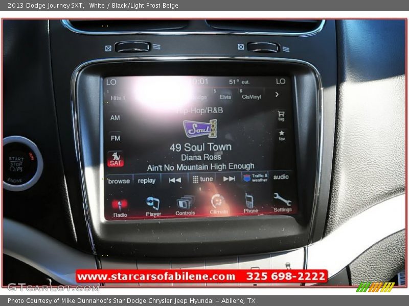 White / Black/Light Frost Beige 2013 Dodge Journey SXT
