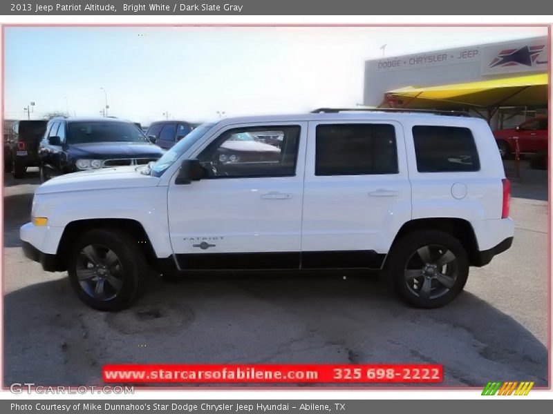 Bright White / Dark Slate Gray 2013 Jeep Patriot Altitude