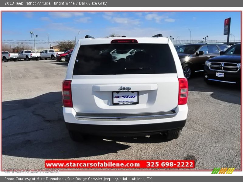 Bright White / Dark Slate Gray 2013 Jeep Patriot Altitude