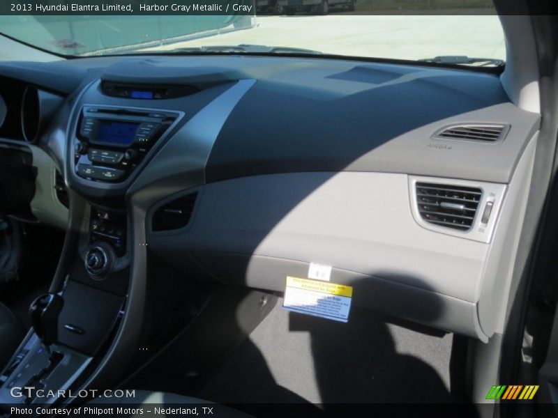 Harbor Gray Metallic / Gray 2013 Hyundai Elantra Limited