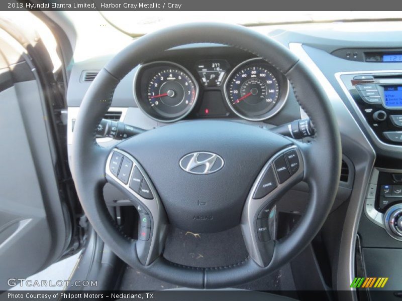 Harbor Gray Metallic / Gray 2013 Hyundai Elantra Limited