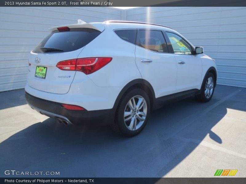 Frost White Pearl / Gray 2013 Hyundai Santa Fe Sport 2.0T