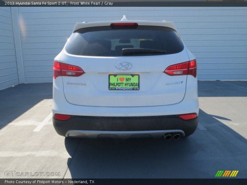 Frost White Pearl / Gray 2013 Hyundai Santa Fe Sport 2.0T