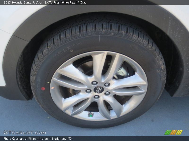 Frost White Pearl / Gray 2013 Hyundai Santa Fe Sport 2.0T