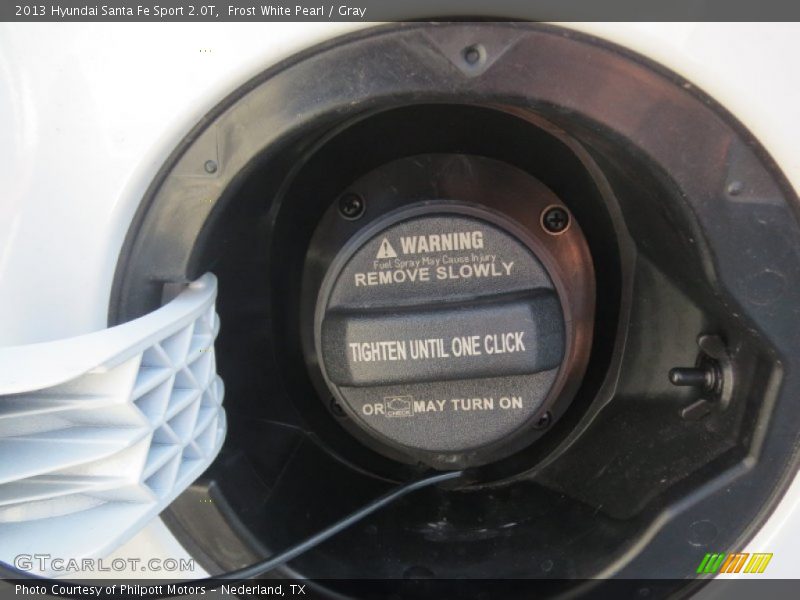 Frost White Pearl / Gray 2013 Hyundai Santa Fe Sport 2.0T
