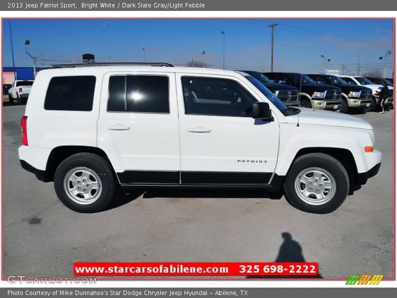 Bright White / Dark Slate Gray/Light Pebble 2013 Jeep Patriot Sport