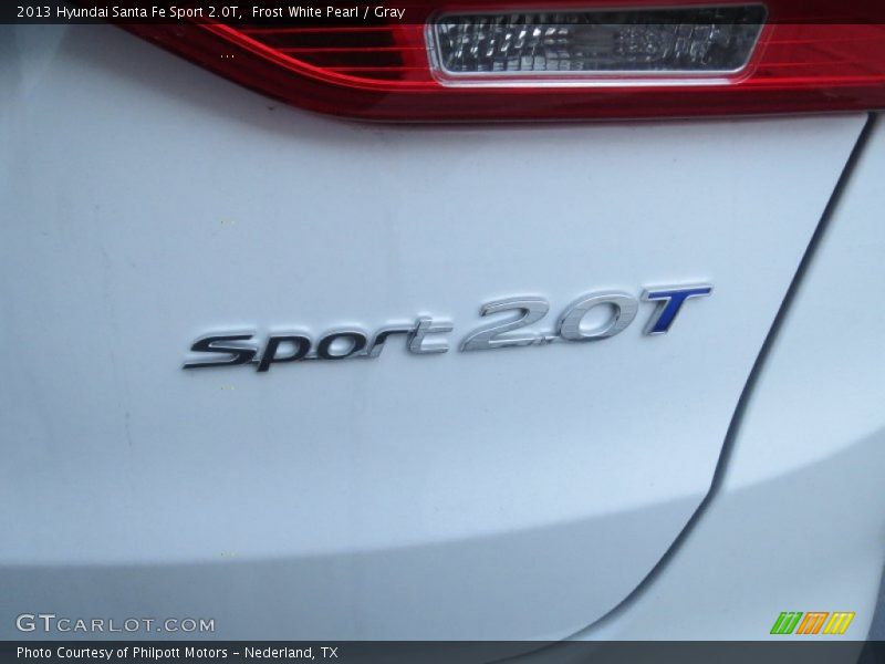 Frost White Pearl / Gray 2013 Hyundai Santa Fe Sport 2.0T