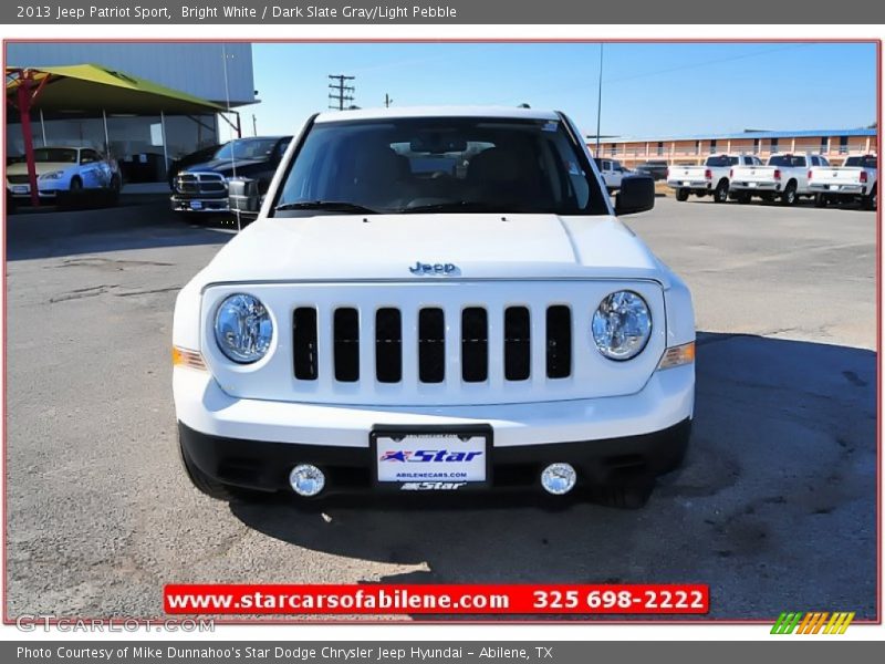 Bright White / Dark Slate Gray/Light Pebble 2013 Jeep Patriot Sport