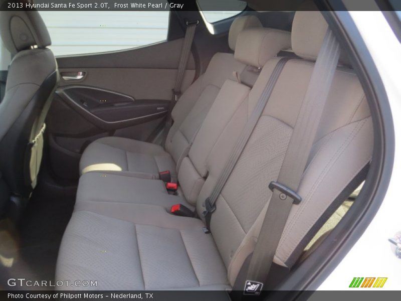 Frost White Pearl / Gray 2013 Hyundai Santa Fe Sport 2.0T