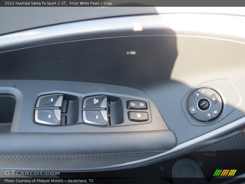 Frost White Pearl / Gray 2013 Hyundai Santa Fe Sport 2.0T