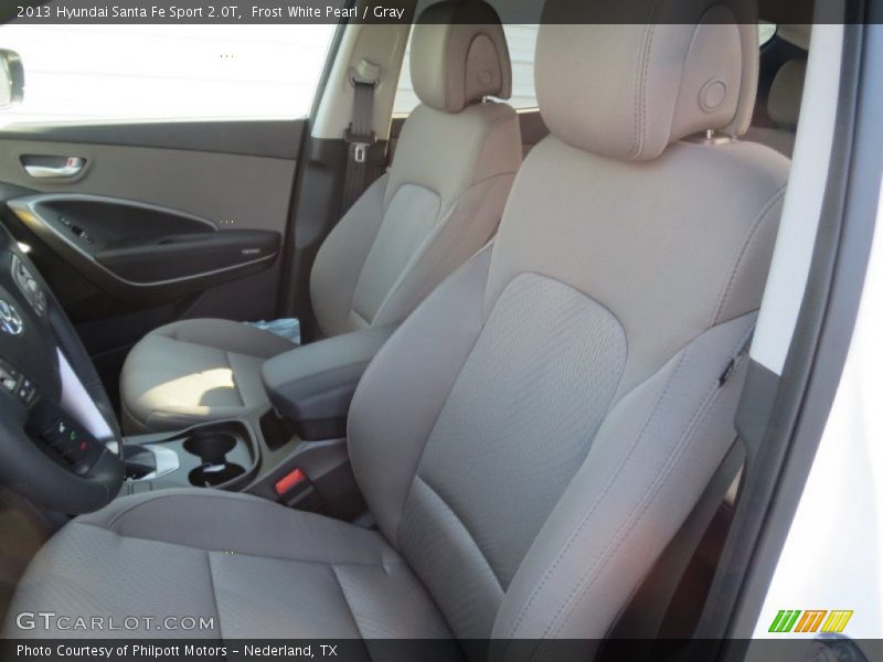Frost White Pearl / Gray 2013 Hyundai Santa Fe Sport 2.0T