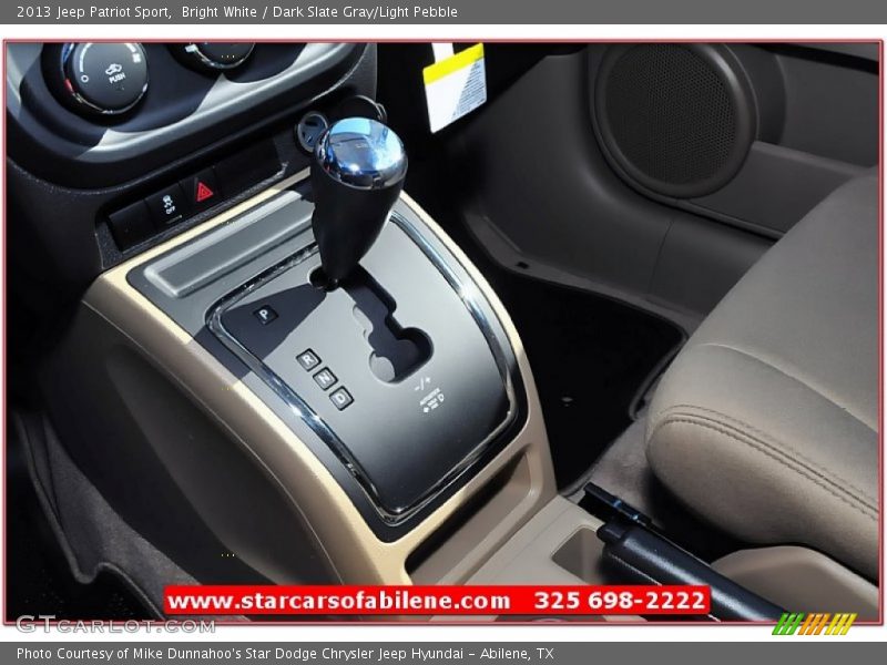 Bright White / Dark Slate Gray/Light Pebble 2013 Jeep Patriot Sport