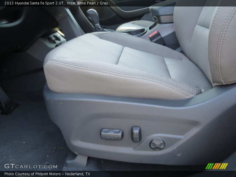 Frost White Pearl / Gray 2013 Hyundai Santa Fe Sport 2.0T