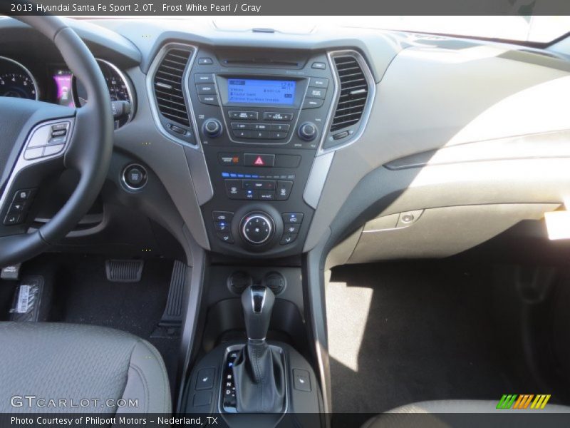 Frost White Pearl / Gray 2013 Hyundai Santa Fe Sport 2.0T