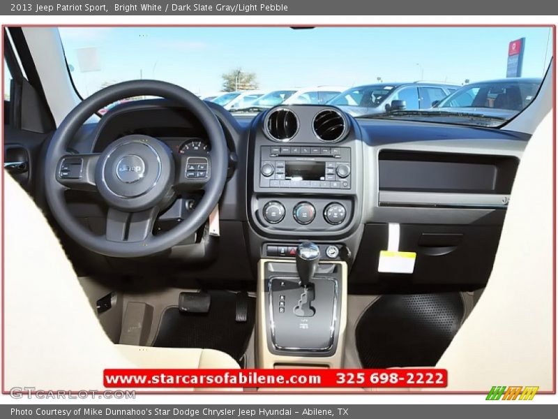 Bright White / Dark Slate Gray/Light Pebble 2013 Jeep Patriot Sport