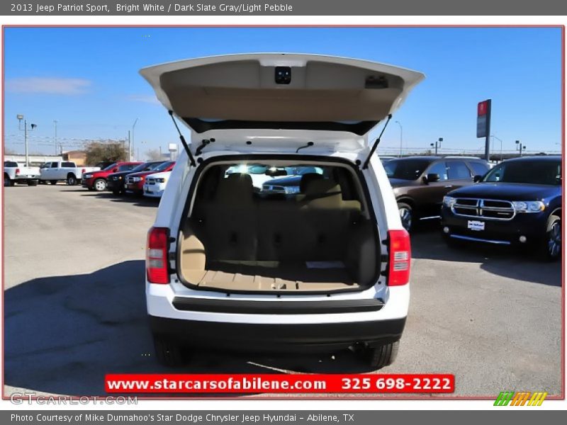 Bright White / Dark Slate Gray/Light Pebble 2013 Jeep Patriot Sport