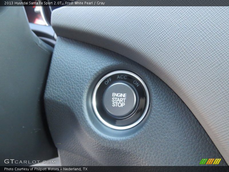 Frost White Pearl / Gray 2013 Hyundai Santa Fe Sport 2.0T