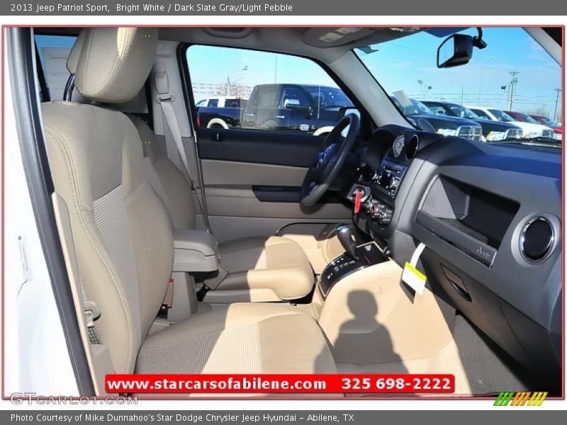 Bright White / Dark Slate Gray/Light Pebble 2013 Jeep Patriot Sport