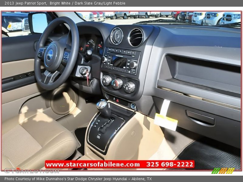 Bright White / Dark Slate Gray/Light Pebble 2013 Jeep Patriot Sport