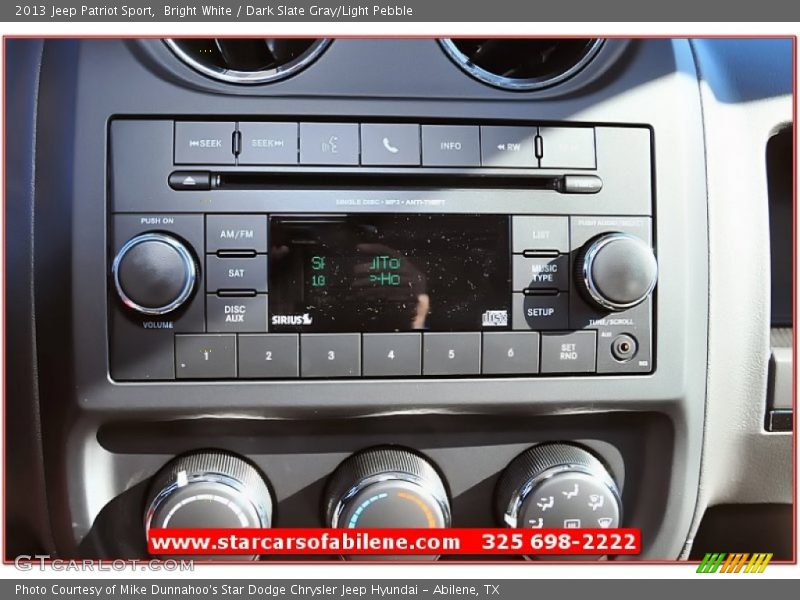 Bright White / Dark Slate Gray/Light Pebble 2013 Jeep Patriot Sport