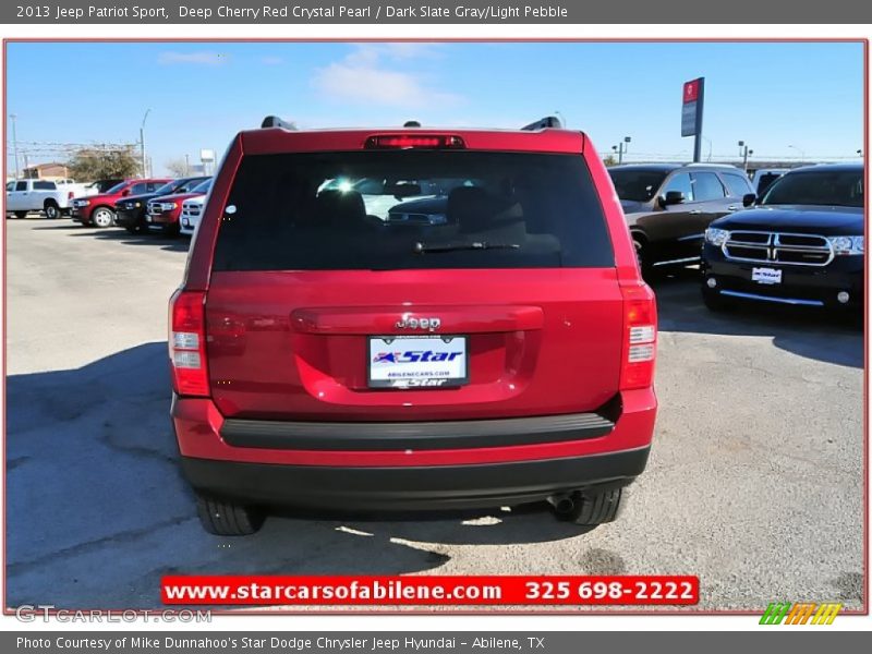 Deep Cherry Red Crystal Pearl / Dark Slate Gray/Light Pebble 2013 Jeep Patriot Sport