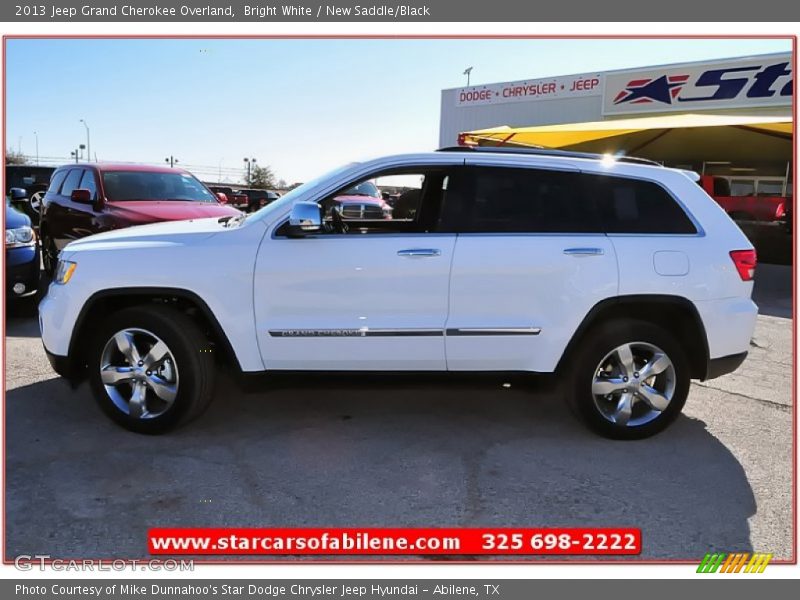 Bright White / New Saddle/Black 2013 Jeep Grand Cherokee Overland