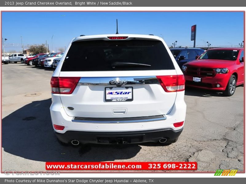Bright White / New Saddle/Black 2013 Jeep Grand Cherokee Overland