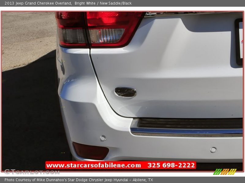 Bright White / New Saddle/Black 2013 Jeep Grand Cherokee Overland