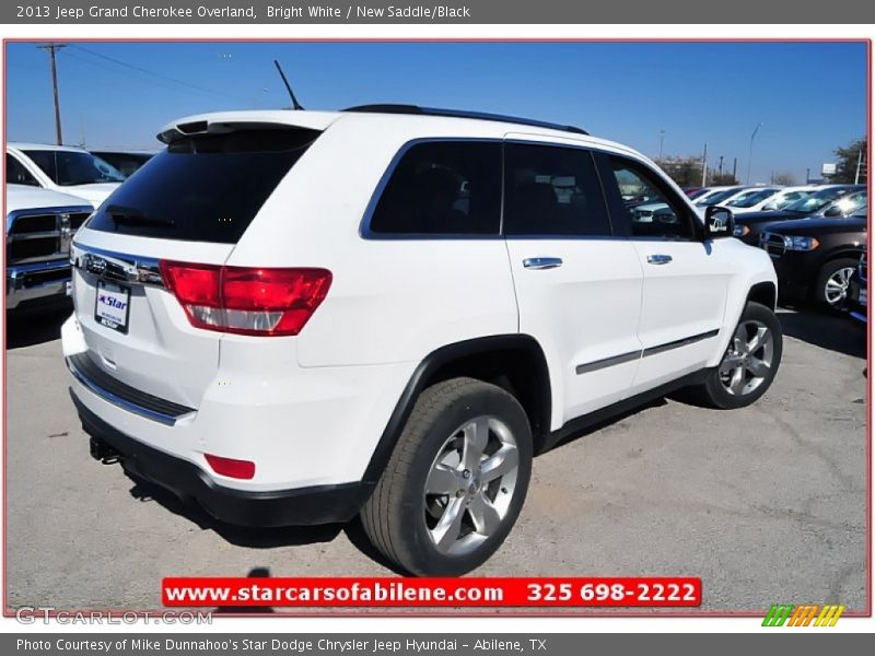 Bright White / New Saddle/Black 2013 Jeep Grand Cherokee Overland