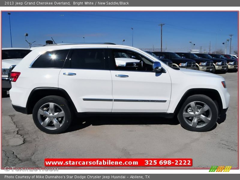 Bright White / New Saddle/Black 2013 Jeep Grand Cherokee Overland