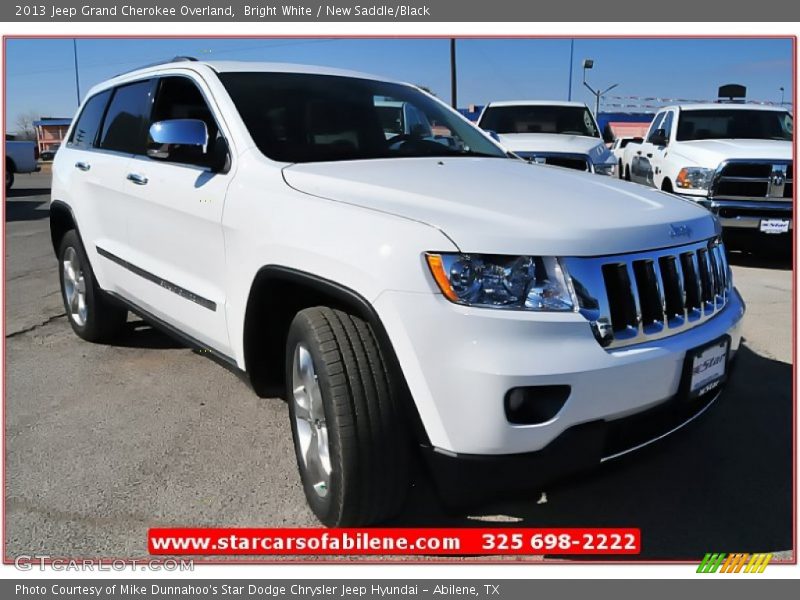 Bright White / New Saddle/Black 2013 Jeep Grand Cherokee Overland