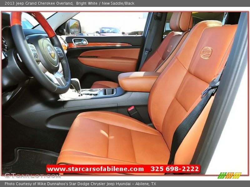 Bright White / New Saddle/Black 2013 Jeep Grand Cherokee Overland