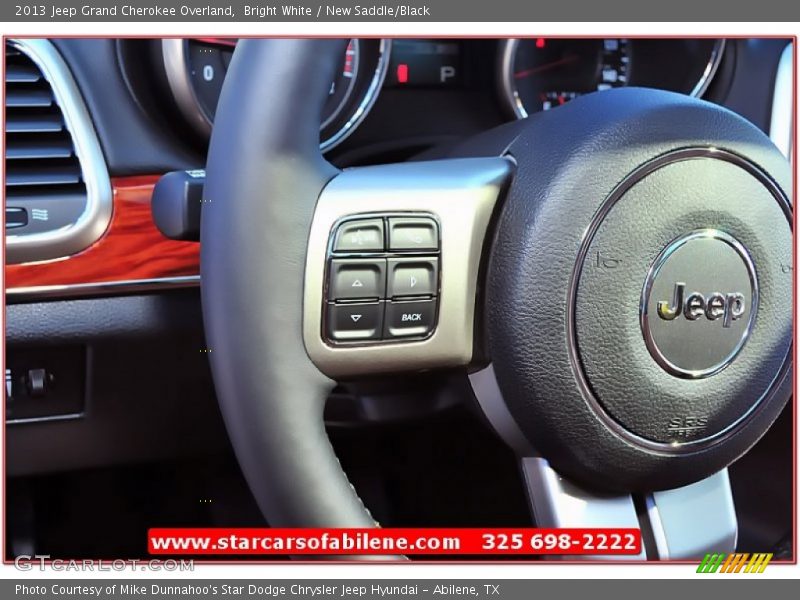 Bright White / New Saddle/Black 2013 Jeep Grand Cherokee Overland