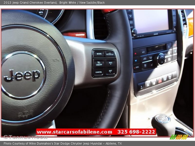Bright White / New Saddle/Black 2013 Jeep Grand Cherokee Overland